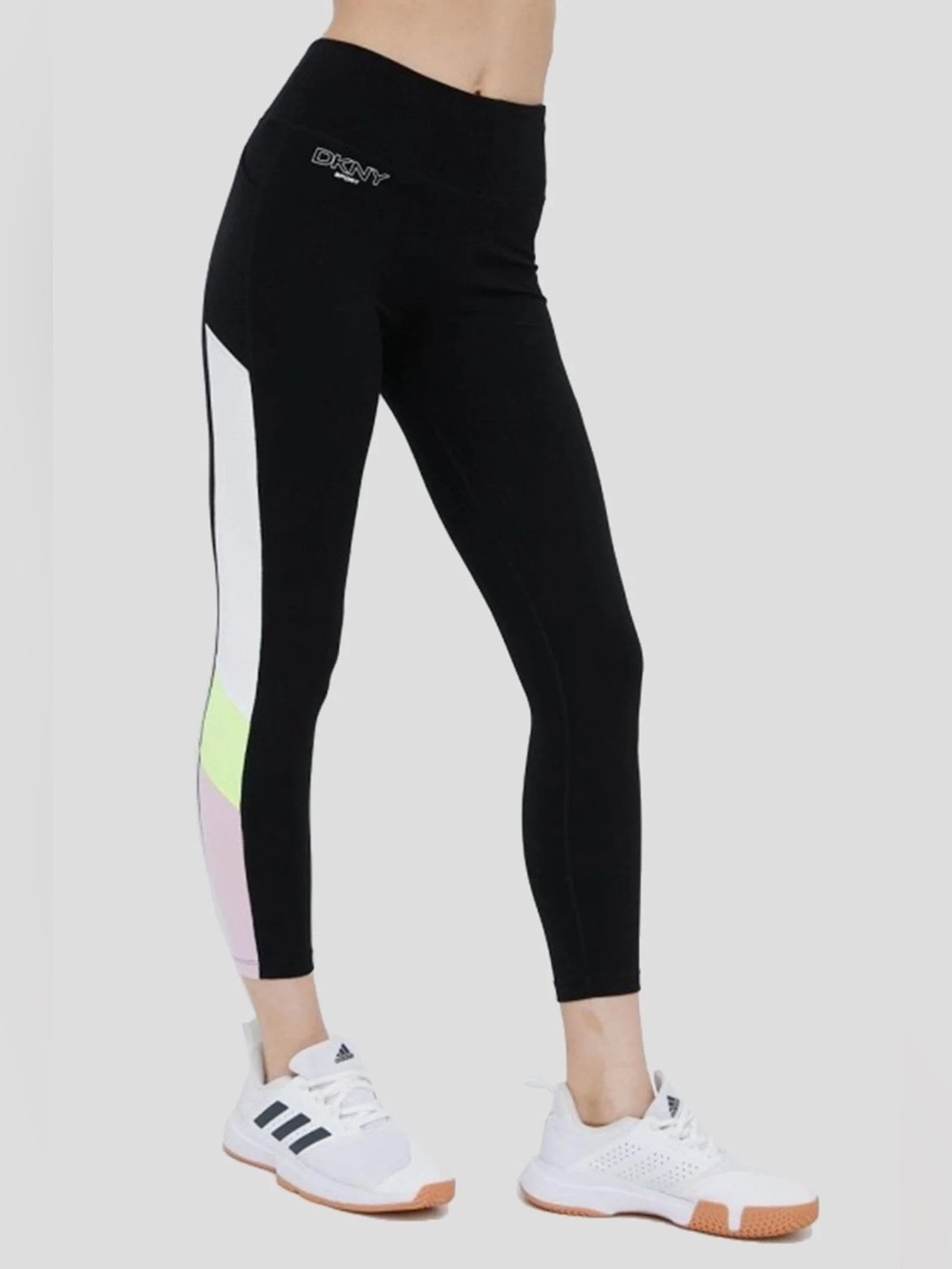 DKNY sport M leggings 7/8” length high waist runners pocket black easy everyday